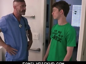 Doctor Step Dad Teaching His Virgin Twink Step Son How To Explore And Fuck In Bathroom