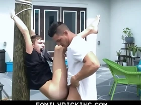 Twink Nephew Johnny Hunter Tied To Tree Fucked By Muscle Hunk Uncle