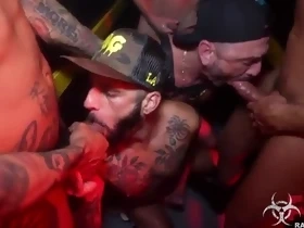The Holy Grail of Bottoming - Ten horny fags fucking in the night club